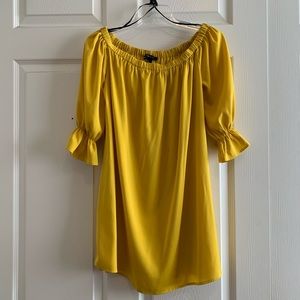 Forever 21 yellow off the shoulder dress